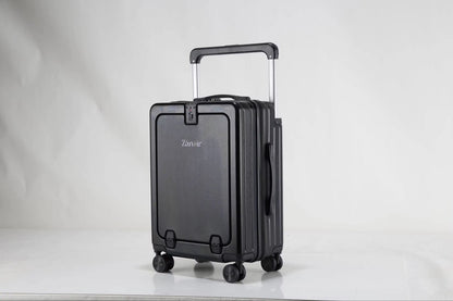 Stylish black carry-on suitcase for smart travelers
