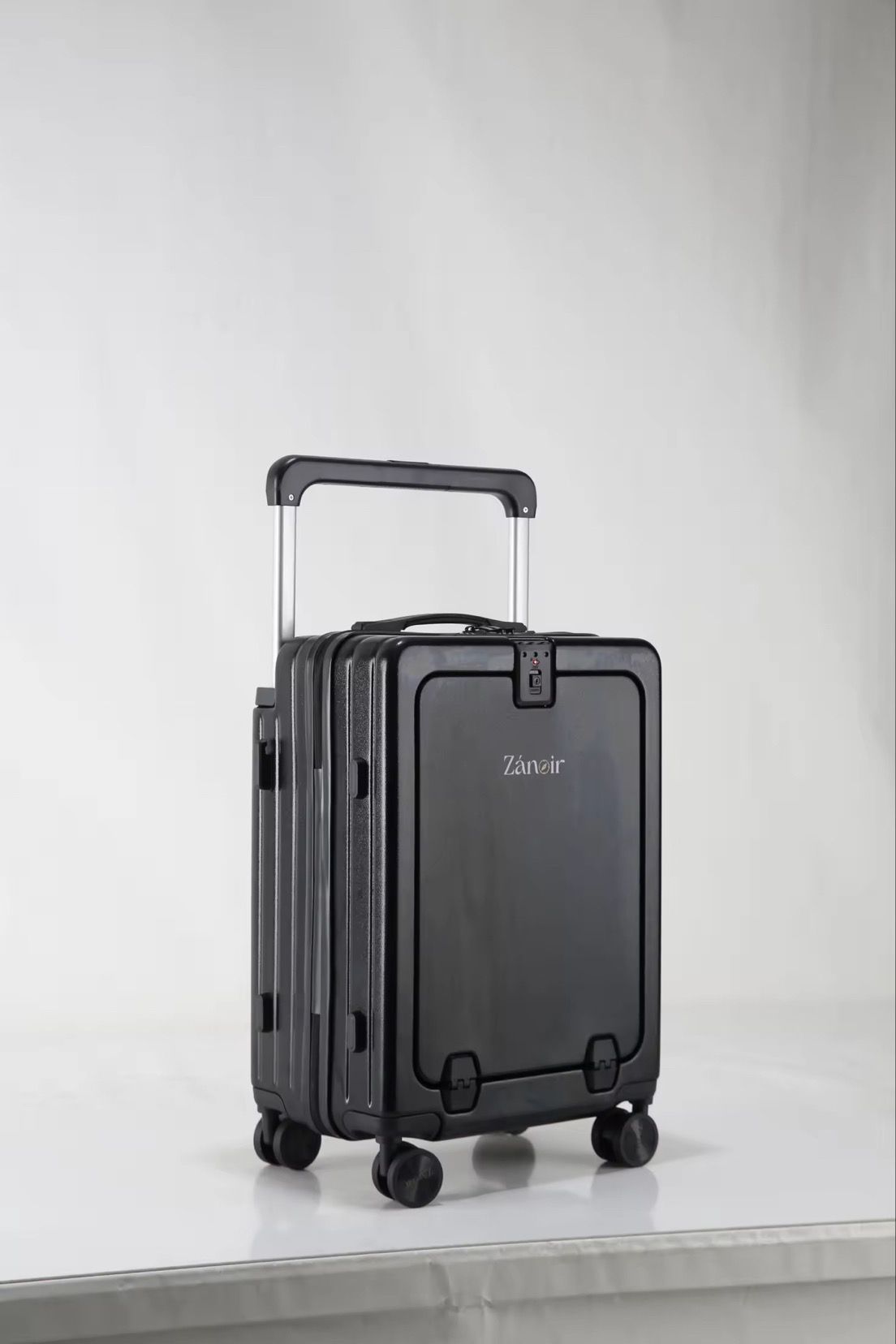 Panther Black carry-on suitcase with durable hardcase