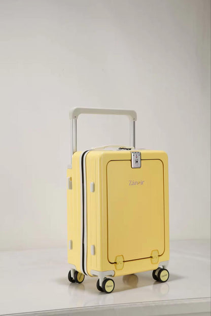Sunrise Yellow carry-on suitcase with durable hardcase