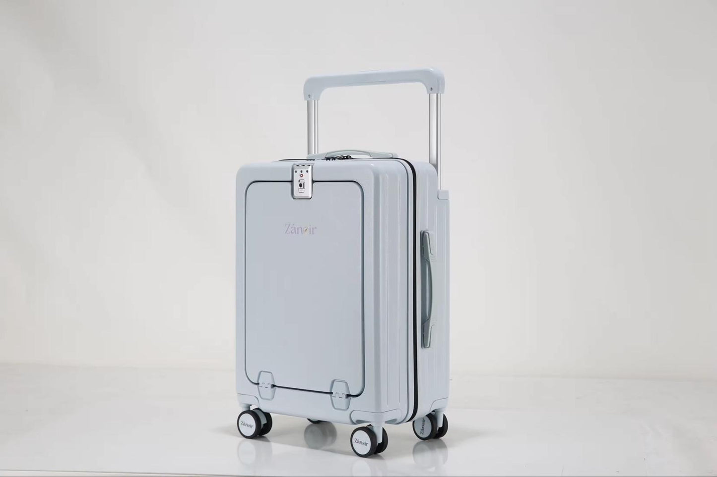 Stylish blue carry-on suitcase for smart travelers